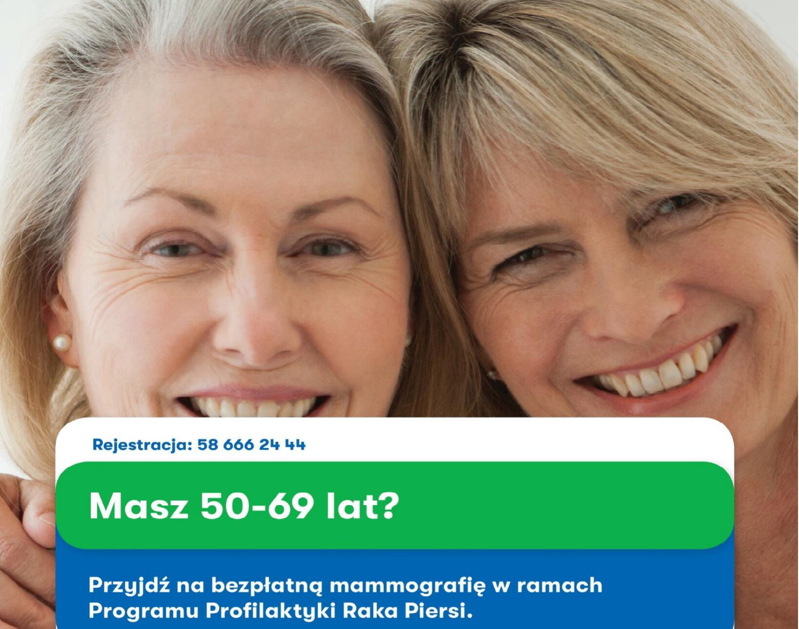 Twarze dwóch uśmiechających się kobiet.
