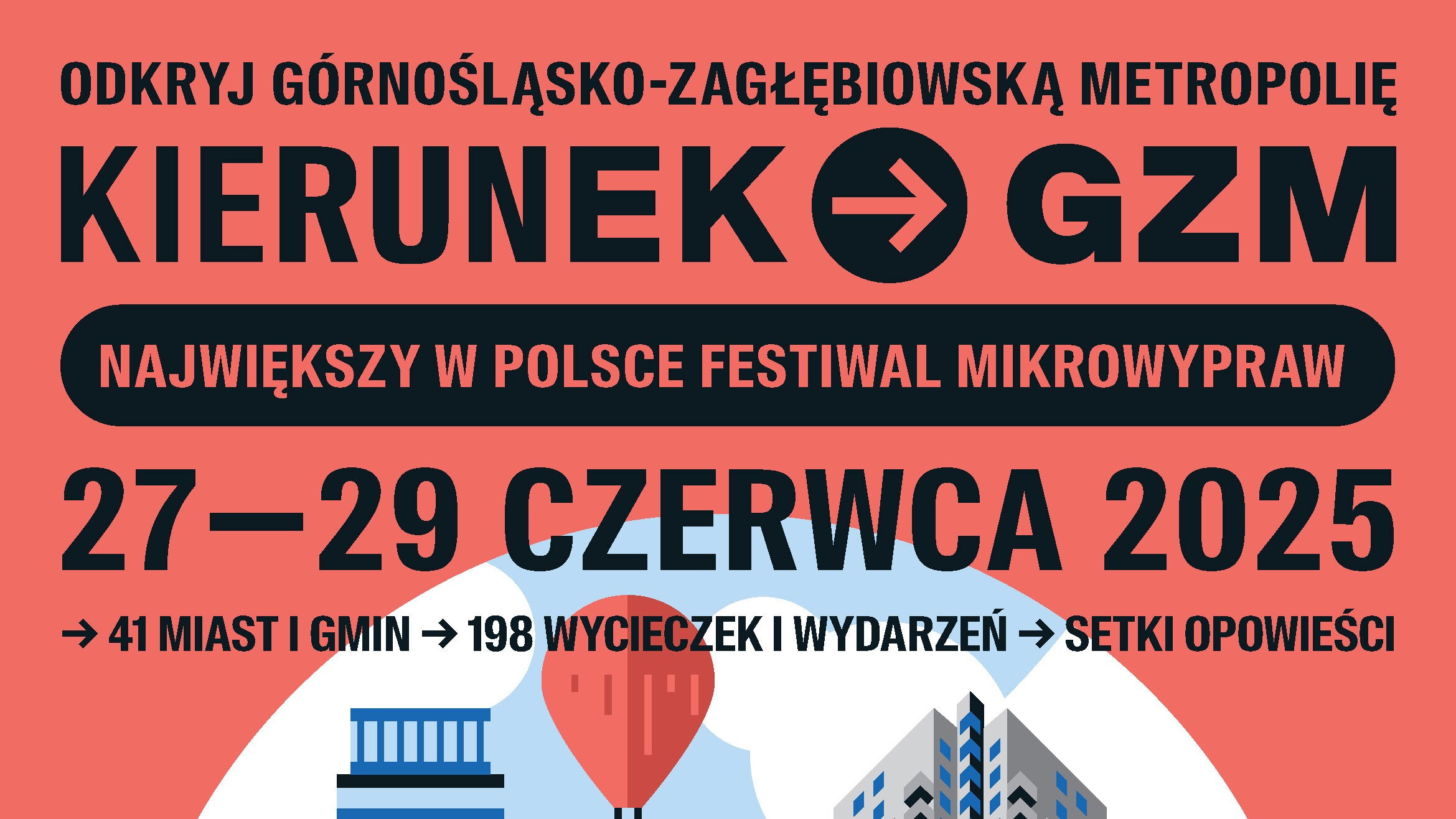 Plakat festiwalu "Kierunek GZM" 2025