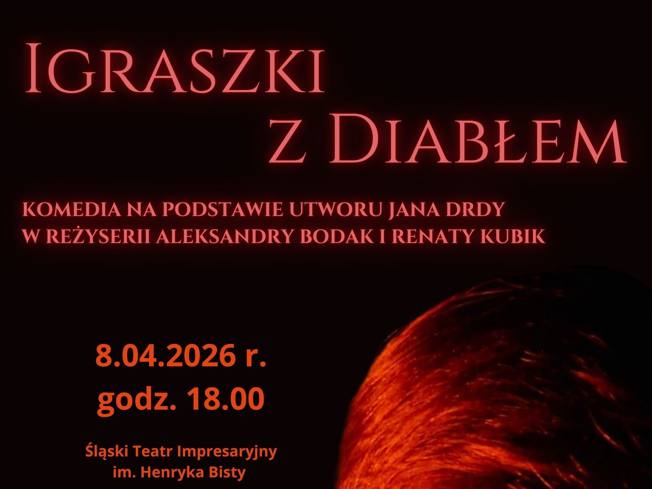 Plakat zapowiadający spektakl.