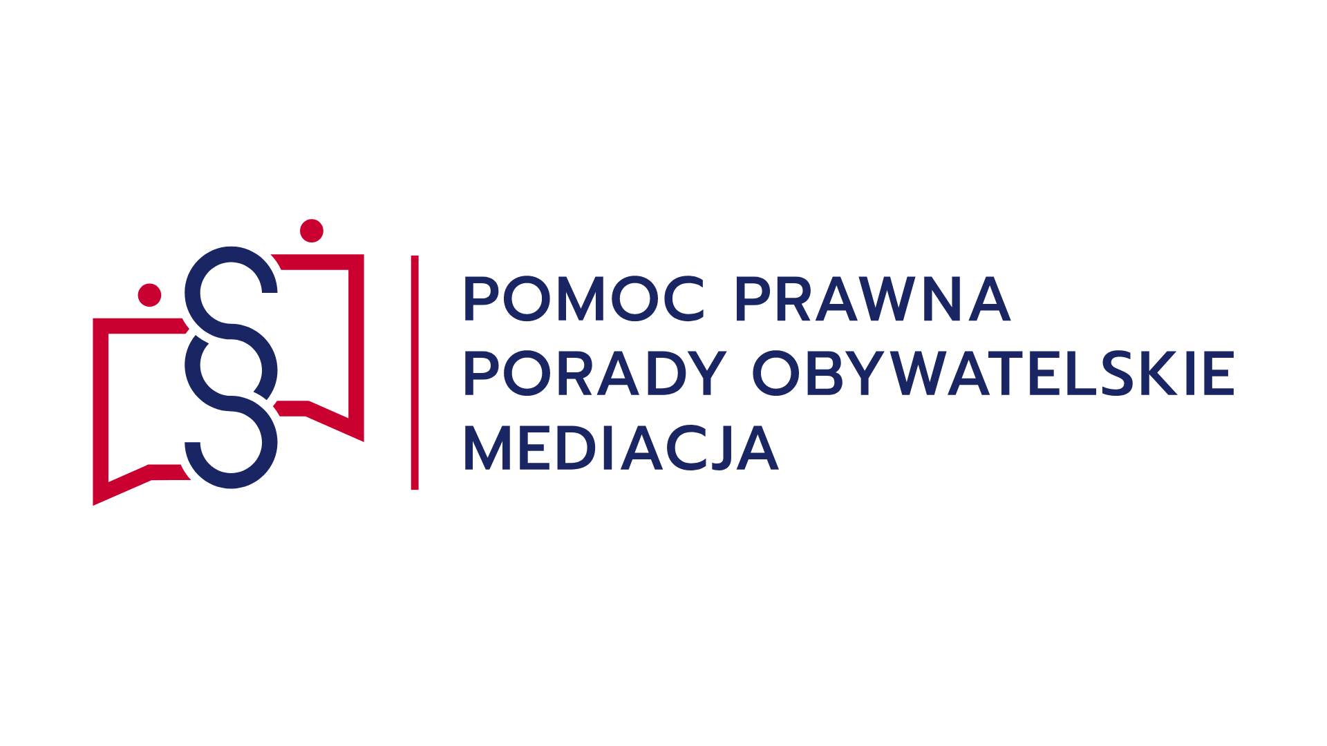 Logo z paragrafem, tekst "pomoc prawna, poradnictwo obywatelskie, mediacja".