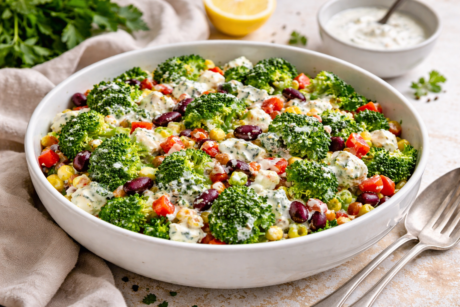 Sałatka brokułowa smakiem przedwiośnia