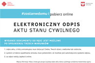 Odpis aktu stanu cywilnego przez internet