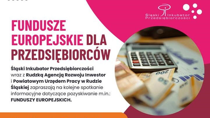 Grafika informująca o spotkaniu dla przedsiębiorców.