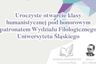 Humaniści pod egidą Uniwersytetu Śląskiego