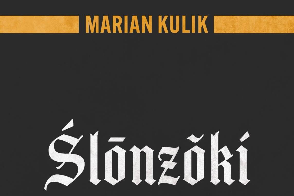 fragment okładki książki, na czarnym tle, napis Ślązoki