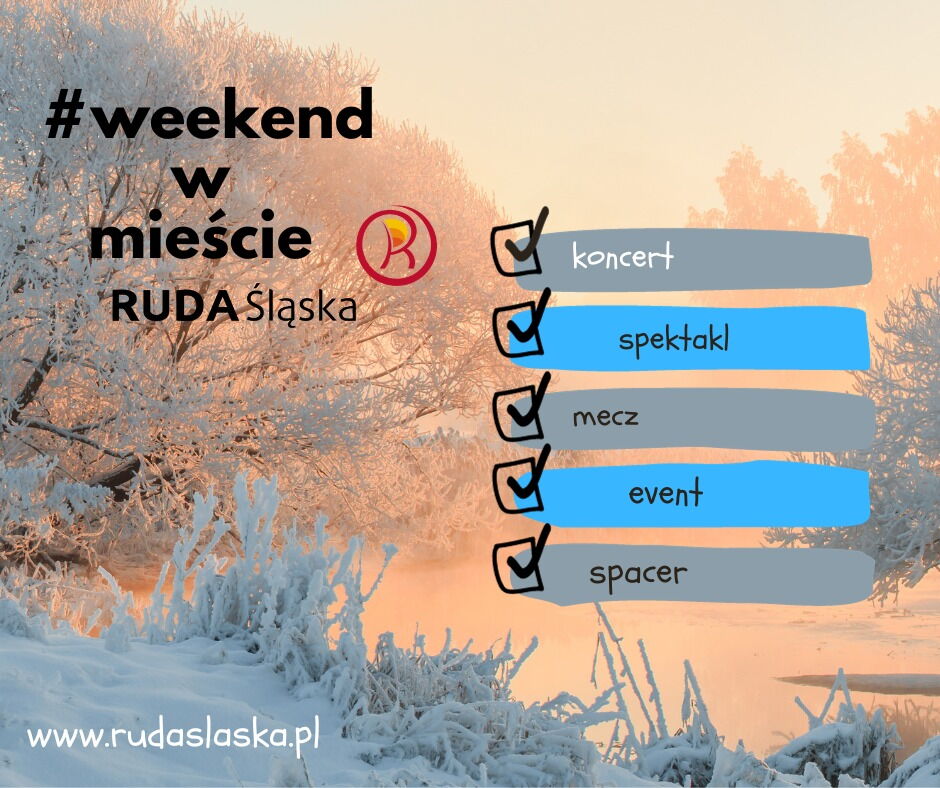 Grafika zapowiadająca weekend w mieście