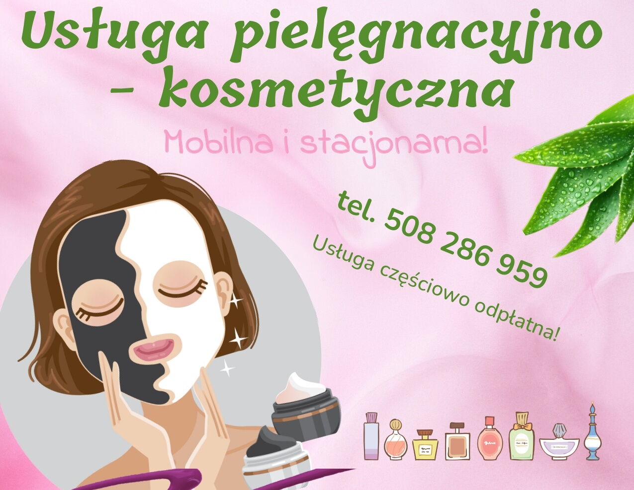 Grafika - usługi kosmetyczne.