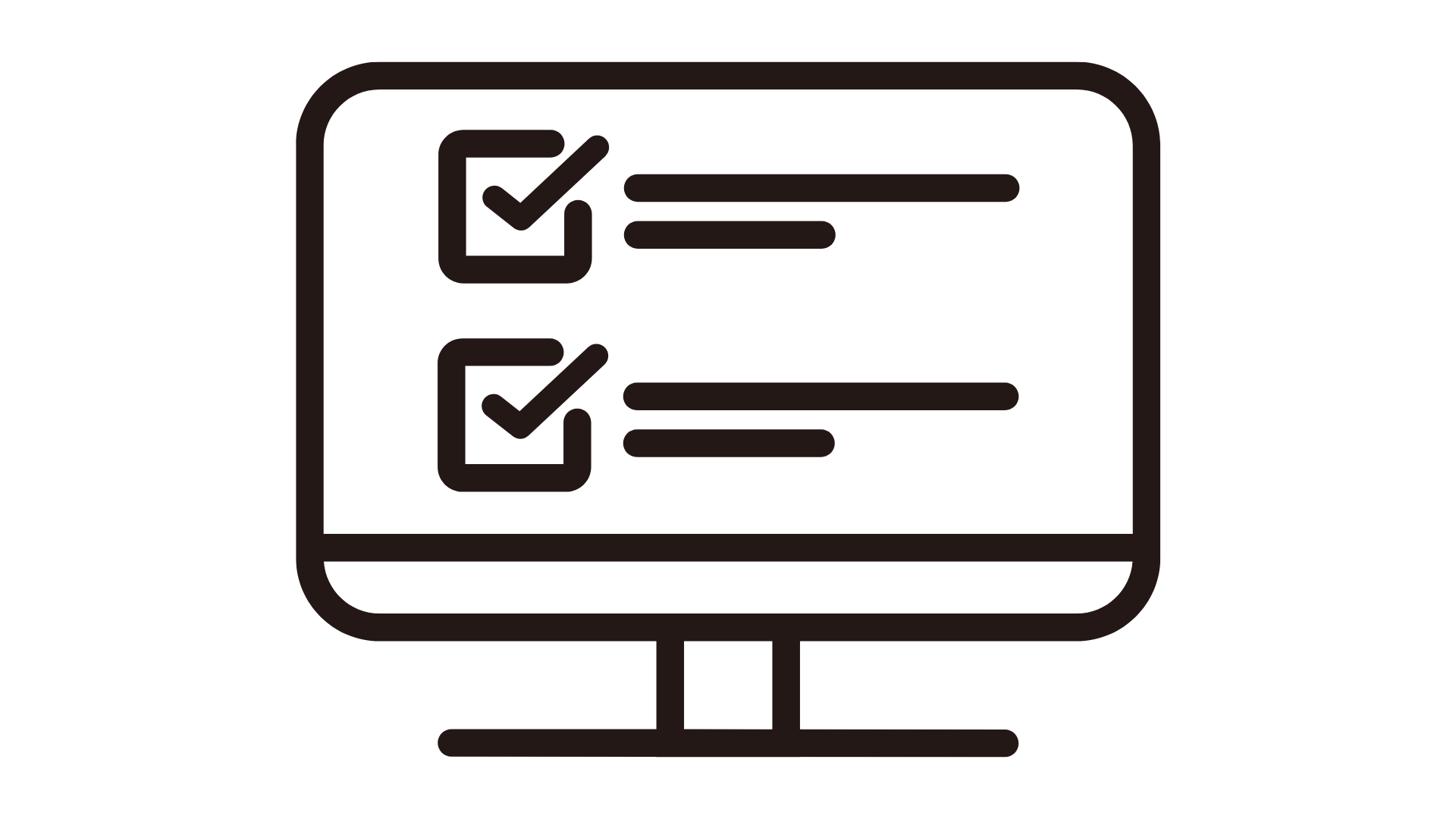 Ekran monitora z ankietą.