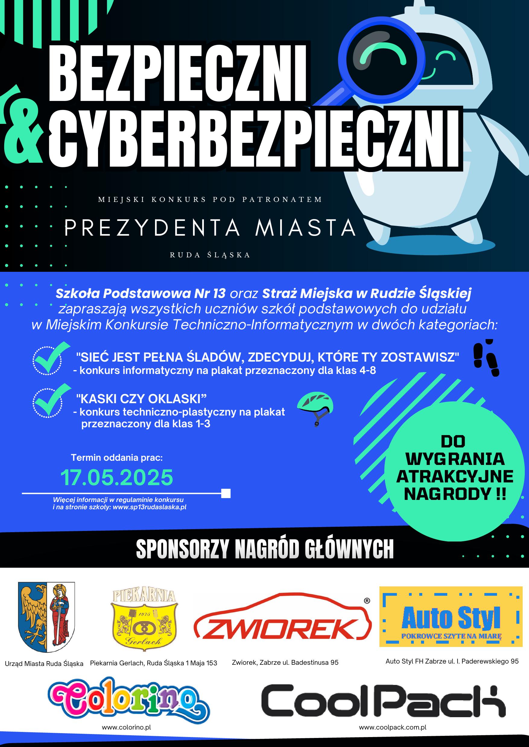 Plakat opisujący konkurs.