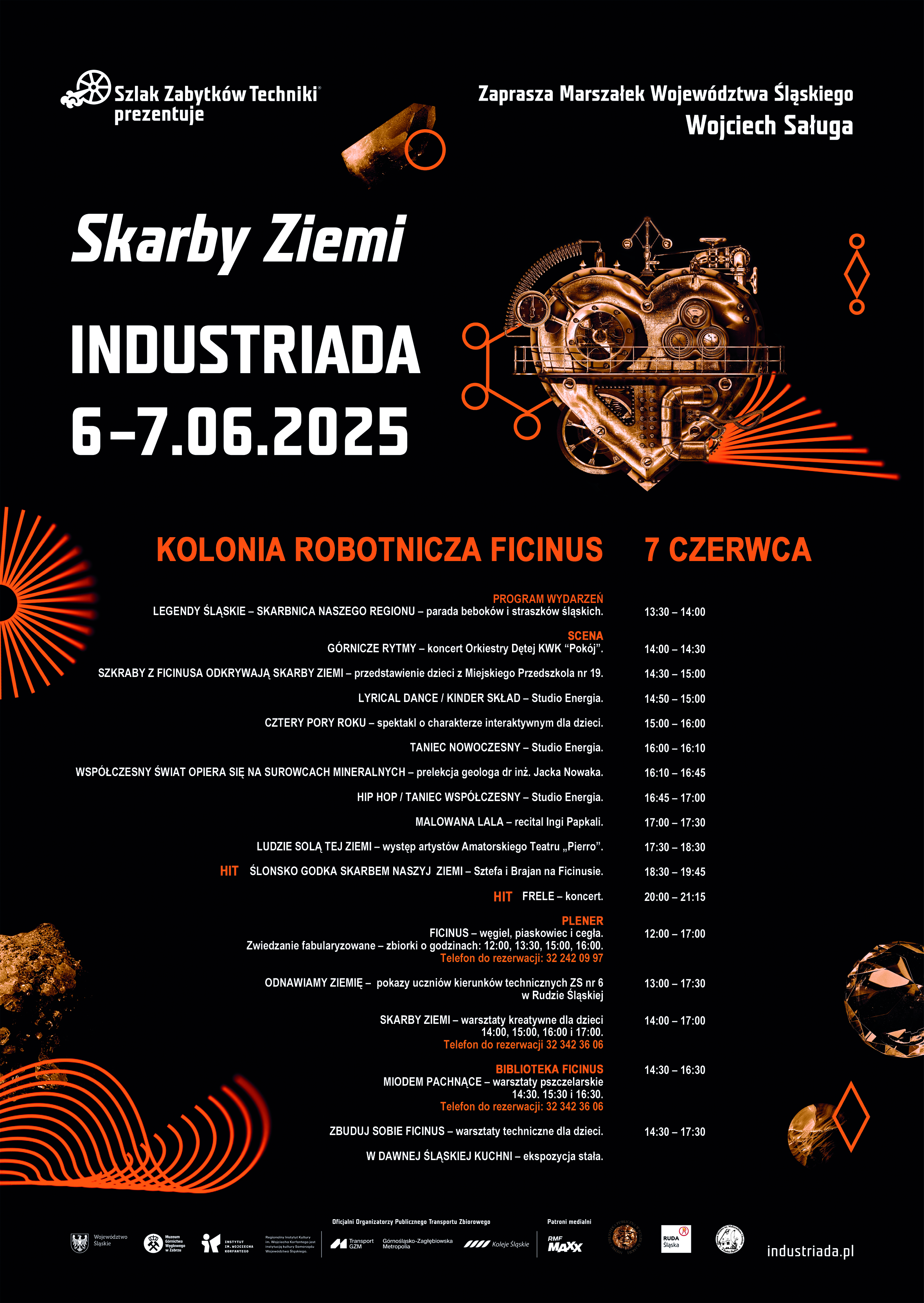 Plakat zapowiadający industriadę.