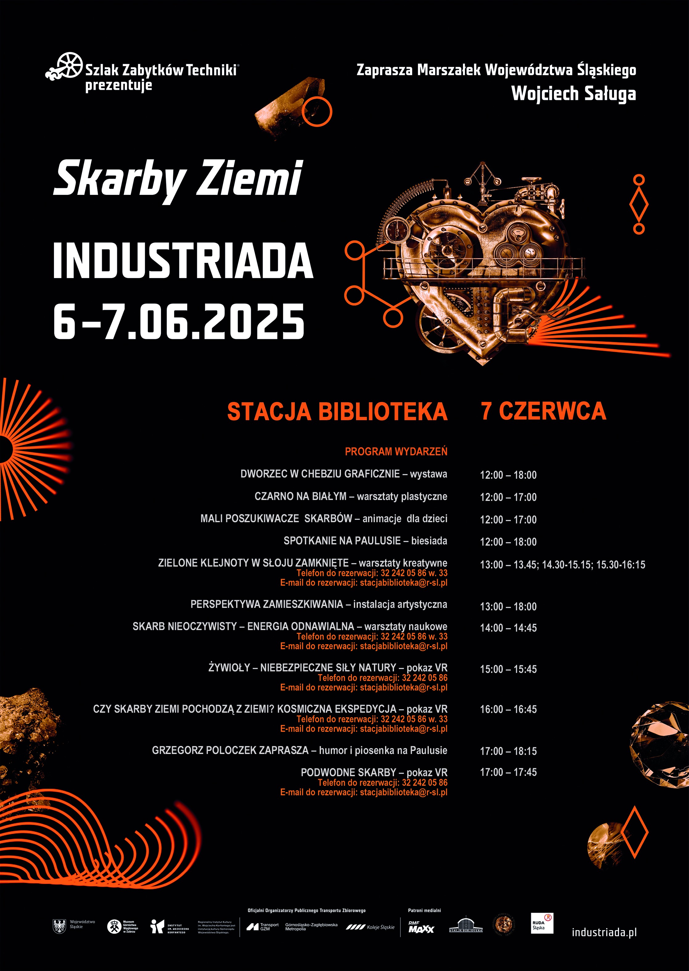 Plakat zapowiadający industriadę.