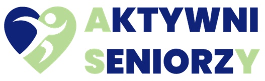 Logotyp programu aktywni seniorzy. Obok grafika serca.