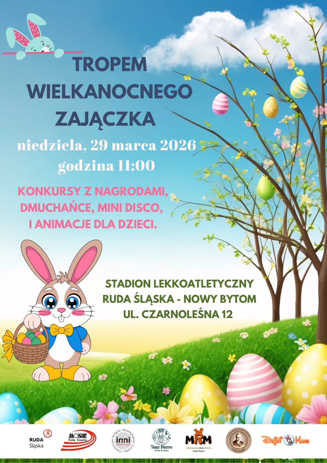 Grafika zapowiadająca wydarzenie wielkanocne.