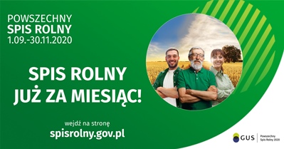 Plakat zapowiadający Powszechny Spis Rolny