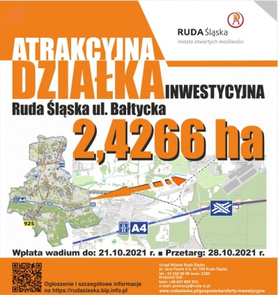 Ogłoszenie o przetargu na sprzedaż nieruchomości przy ul. Bałtyckiej