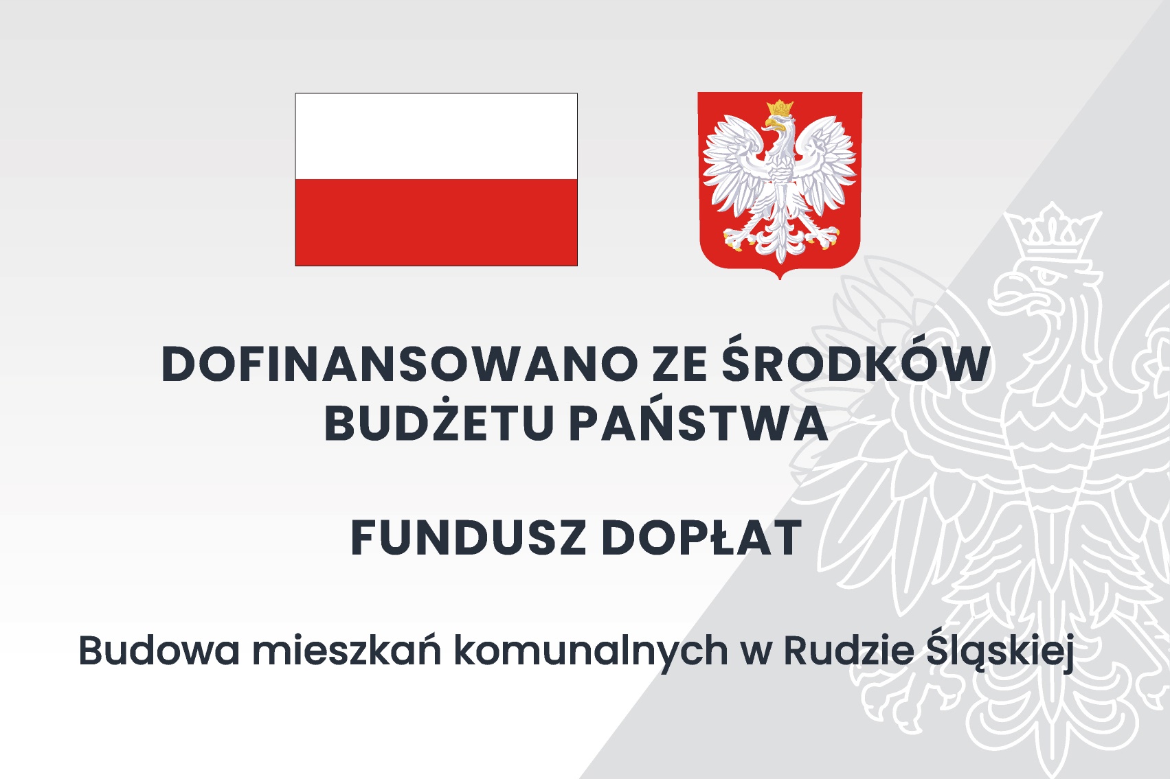 Flaga i godło Polski oraz tekst 